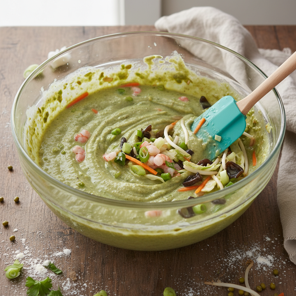 빈대떡 반죽 만들기